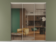 Перегородка Formato внутри проёма 3 створки