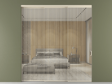 Перегородка Формато внутри проёма 3 створки с синхронным механизмом