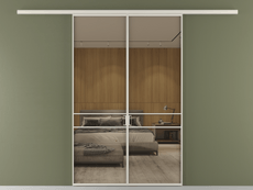 Перегородка Formato вдоль стены 2 створки