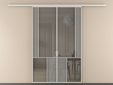 Перегородка Мозаик вдоль стены 2 створки