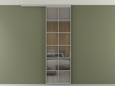 Перегородка Formato вдоль стены на потолок 1 створка