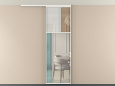 Перегородка Мозаик вдоль стены на потолок 1 створка