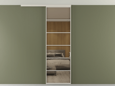 Перегородка Формато вдоль стены на потолок 1 створка