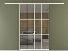 Перегородка Формато вдоль стены 2 створки