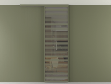 Перегородка Формато вдоль стены на потолок 1 створка