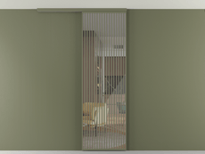 Перегородка Формато вдоль стены на потолок 1 створка