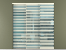 Перегородка Formato внутри проёма 3 створки с синхронным механизмом