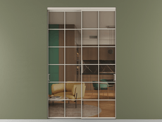 Перегородка Formato внутри проёма 2 створки