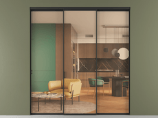 Перегородка Formato внутри проёма 3 створки