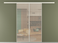 Перегородка Formato вдоль стены 2 створки