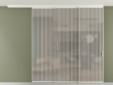 Перегородка Формато вдоль стены на потолок 3 створки с синхронным механизмом