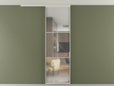 Перегородка Формато вдоль стены на потолок 1 створка