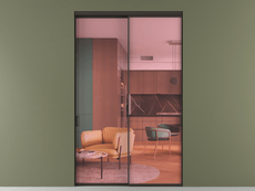 Перегородка Формато внутри проёма 2 створки