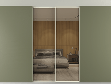 Перегородка Formato внутри проёма скрытое крепление в потолок 2 створки