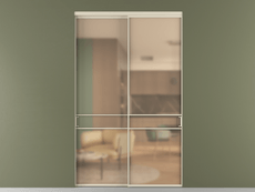 Перегородка Formato внутри проёма 2 створки