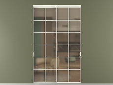 Перегородка Формато внутри проёма 2 створки