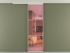 Перегородка Formato вдоль стены на потолок 1 створка