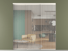 Перегородка Формато внутри проёма 3 створки с синхронным механизмом