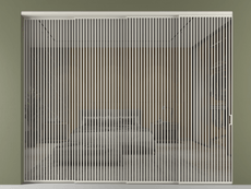 Перегородка Формато внутри проёма 4 створки с синхронным механизмом