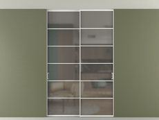 Перегородка Формато внутри проёма скрытое крепление в потолок 2 створки