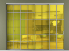 Перегородка Формато внутри проёма 4 створки с синхронным механизмом