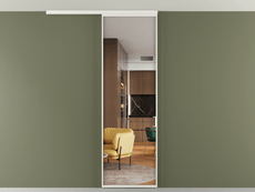 Перегородка Формато вдоль стены на потолок 1 створка