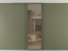 Перегородка Формато вдоль стены на потолок 1 створка