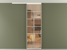 Перегородка Formato вдоль стены на потолок 1 створка