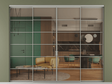 Перегородка Formato внутри проёма 4 створки