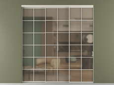 Перегородка Формато внутри проёма 3 створки с синхронным механизмом