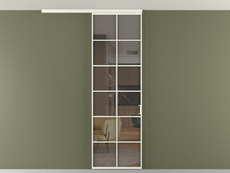 Перегородка Formato вдоль стены на потолок 1 створка