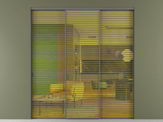 Перегородка Formato внутри проёма 3 створки