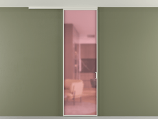 Перегородка Формато вдоль стены на потолок 1 створка