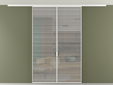 Перегородка Формато вдоль стены на потолок 2 створки