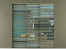 Перегородка Формато внутри проёма 3 створки с синхронным механизмом