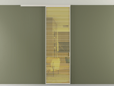 Перегородка Formato вдоль стены на потолок 1 створка