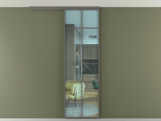 Перегородка Formato вдоль стены на потолок 1 створка