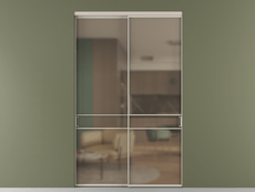 Перегородка Formato внутри проёма 2 створки