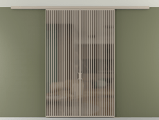 Перегородка Formato вдоль стены на потолок 2 створки