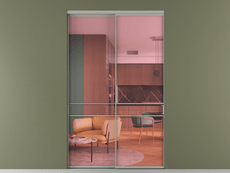 Перегородка Формато внутри проёма 2 створки