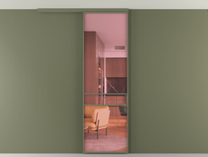 Перегородка Formato вдоль стены на потолок 1 створка