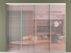 Перегородка Формато внутри проёма 4 створки с синхронным механизмом