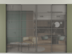 Перегородка Formato внутри проёма скрытое крепление в потолок 4 створки