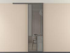 Перегородка Мозаик вдоль стены на потолок 1 створка