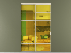 Перегородка Formato внутри проёма 2 створки