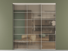 Перегородка Формато внутри проёма 3 створки с синхронным механизмом