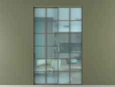 Перегородка Formato внутри проёма 2 створки