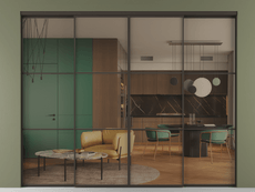 Перегородка Формато внутри проёма 4 створки