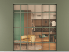 Перегородка Formato внутри проёма 3 створки