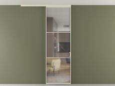 Перегородка Formato вдоль стены на потолок одностворчатая